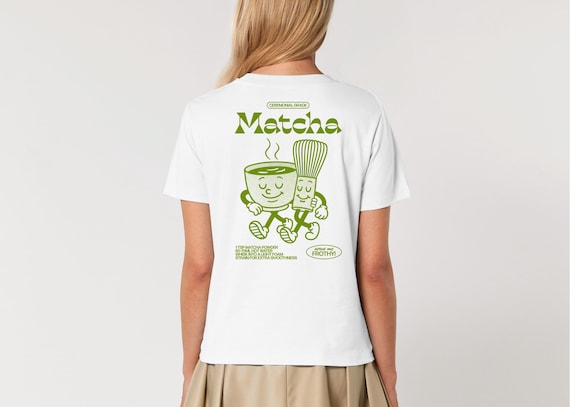 MATCHA T Shirt | Unisex T Shirt | Matcha Lover T Shirt | Graphic T Shirt | Retro Cartoon T Shirt | Aesthetic T Shirt | Matcha Gift