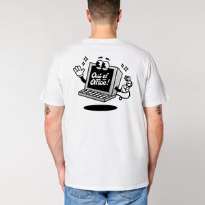AUS OFFICE T-Shirt | Unisex T-Shirt | Retro Computer T-Shirt | T-Shirt | Cartoon-T-Shirt | Ästhetisches T-Shirt | Sommer T-Shirt