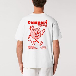 Camiseta CAMPARI SPRITZ / Camiseta unisex / Camiseta de cóctel / Camiseta gráfica / Camiseta retro de dibujos animados / Camiseta estética / Regalo Campari