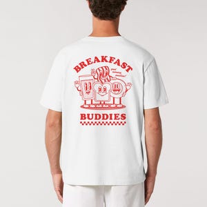 BREAKFAST BUDDIES T Shirt | Unisex T Shirt | Graphic T Shirt | Retro Cartoon T Shirt | Cute Aesthetic T Shirt | Diner T Shirt | Mascot Tee