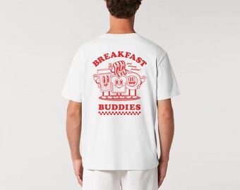 BREAKFAST BUDDIES T Shirt | Unisex T Shirt | Graphic T Shirt | Retro Cartoon T Shirt | Cute Aesthetic T Shirt | Diner T Shirt | Mascot Tee