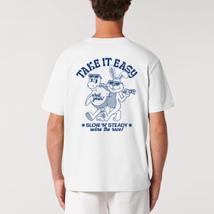 Camiseta TAKE IT EASY / Camiseta unisex / Camiseta gráfica / Camiseta retro de dibujos animados / Camiseta estética / Camiseta relajante / Camiseta surfista / Regalo