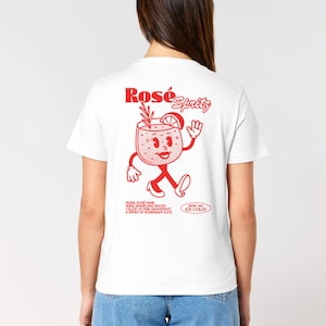 ROSÉ SPRITZ T-Shirt | Unisex T-Shirt | Cocktail-T-Shirt | T-Shirt | Retro Cartoon-T-Shirt | Ästhetisches T-Shirt | Wein-Cocktail-Geschenk