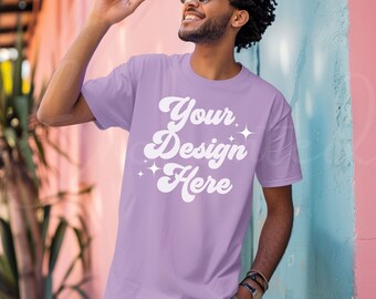 Dark Lavender Shirt Mockup Shirt Mockups T-shirt Mockup Tee shirt Mock Up Mens Shirt Mockup Men Mockups Bella Canvas 3001 Mockup
