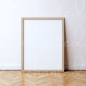 Wall Art Mockup Home Interior Frame Mockup Boho Wall Art Mockup Vertical Wood Frame Mockup