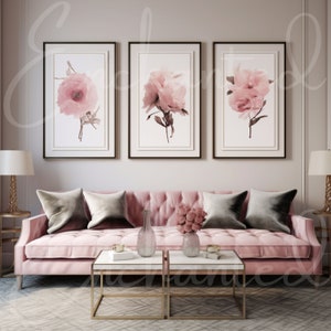 Home Interior 3 Frame Mockup Wall Art Mock up