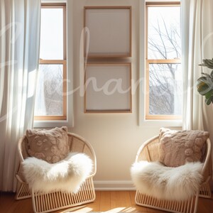 Wall Art Mockup Home Interior 2 Frame Mockup Boho Wall Art Mockup
