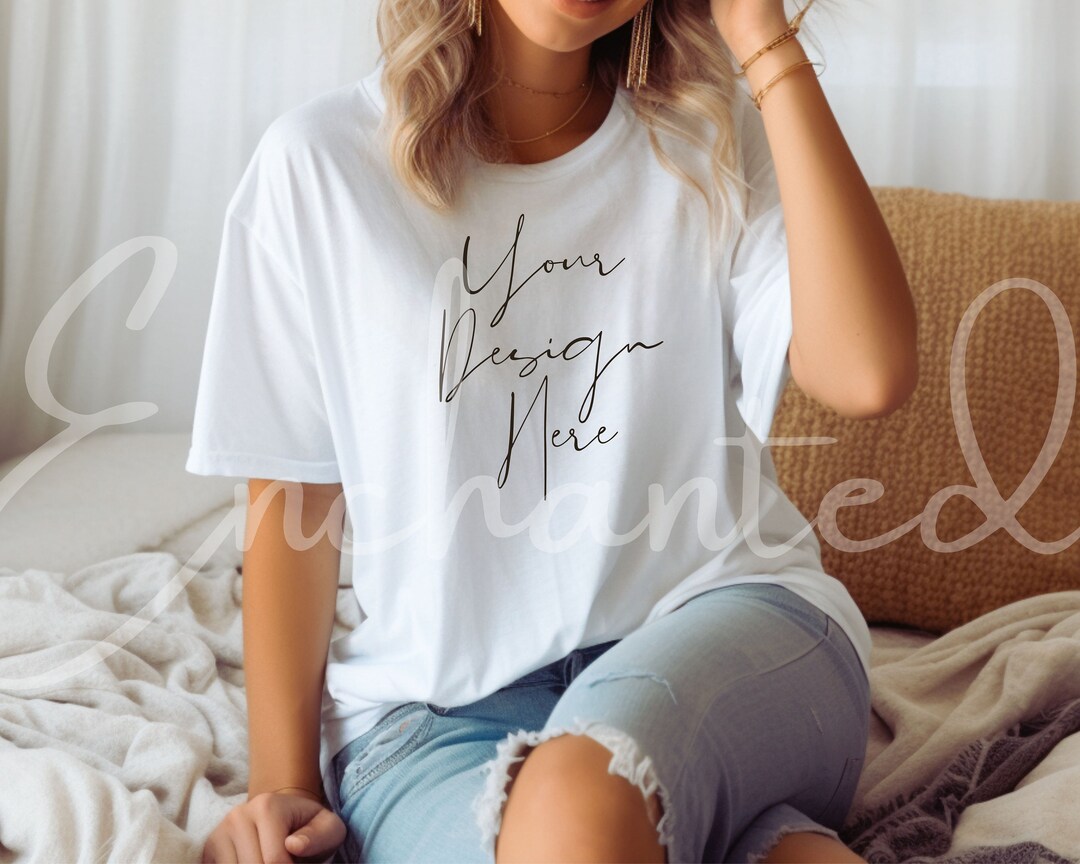 White Shirt Mockup Bella Canvas Mockup Bella Canvas 3001 Mock up White ...