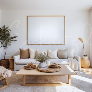 Wall Art Mockup Home Interior One Frame Mockup Boho Wall Art Living Room Mockup