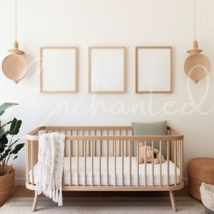 Wall Art Mockup Home Interior 3 Frame Mockup Boho Wall Art Nursery Mockup