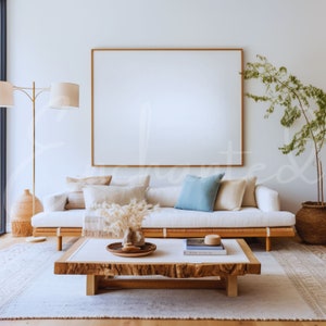 Wall Art Mockup Home Interior One Frame Mockup Boho Wall Art Living Room Mockup