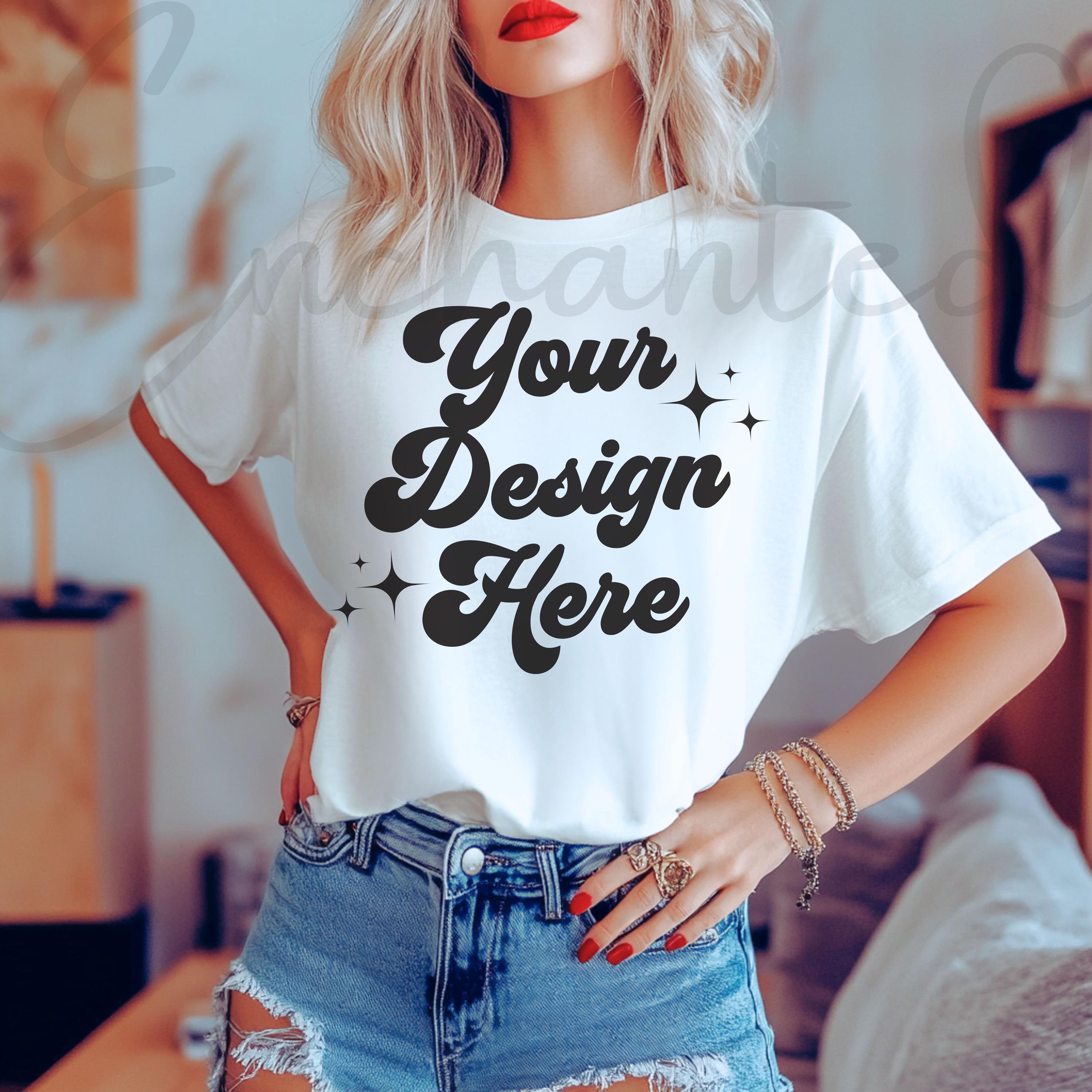 Bella Canvas Shirt White Tshirt Mockup White Shirt Mock up Comfort ...