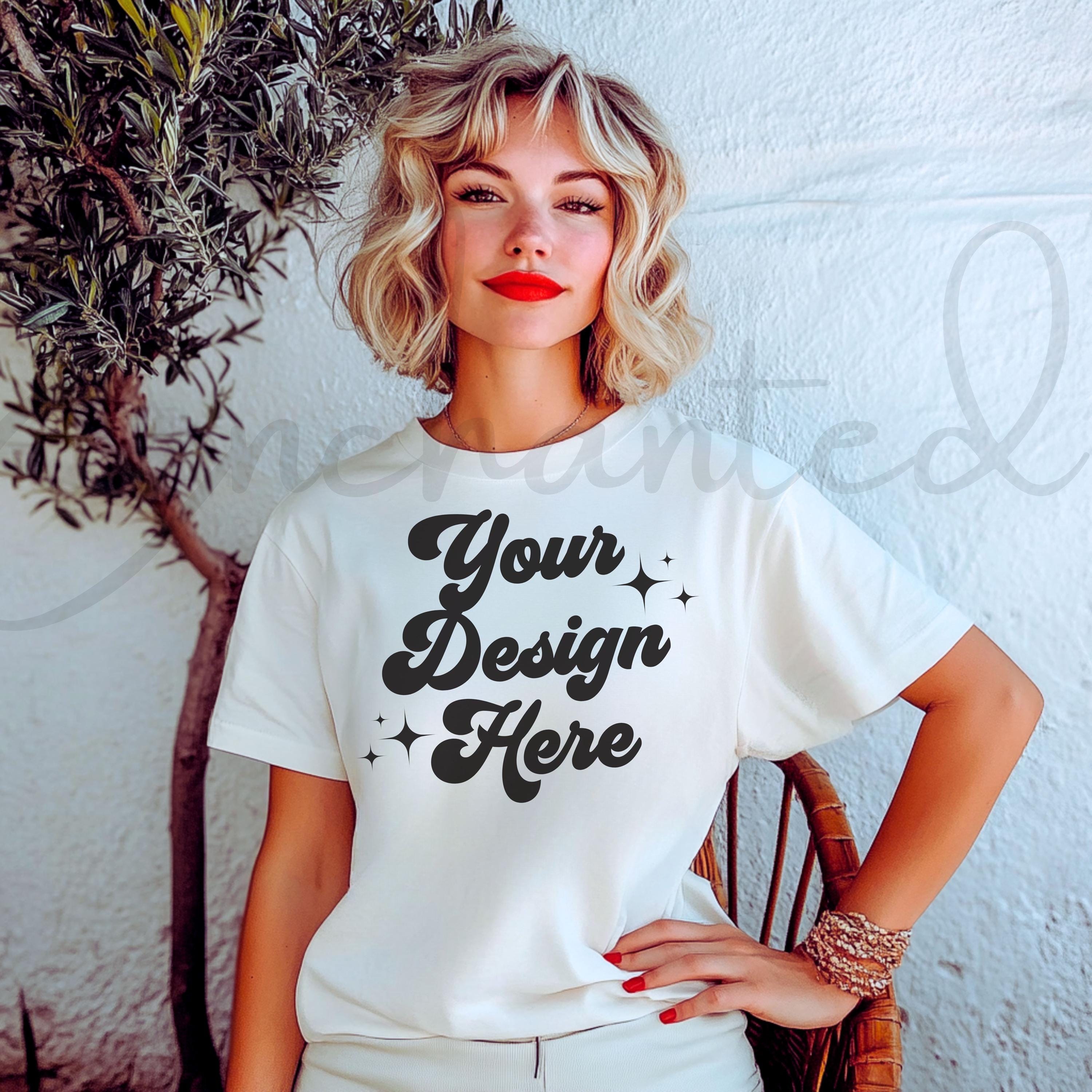 Bella Canvas Shirt White Tshirt Mockup White Shirt Mock up BC 3001 ...