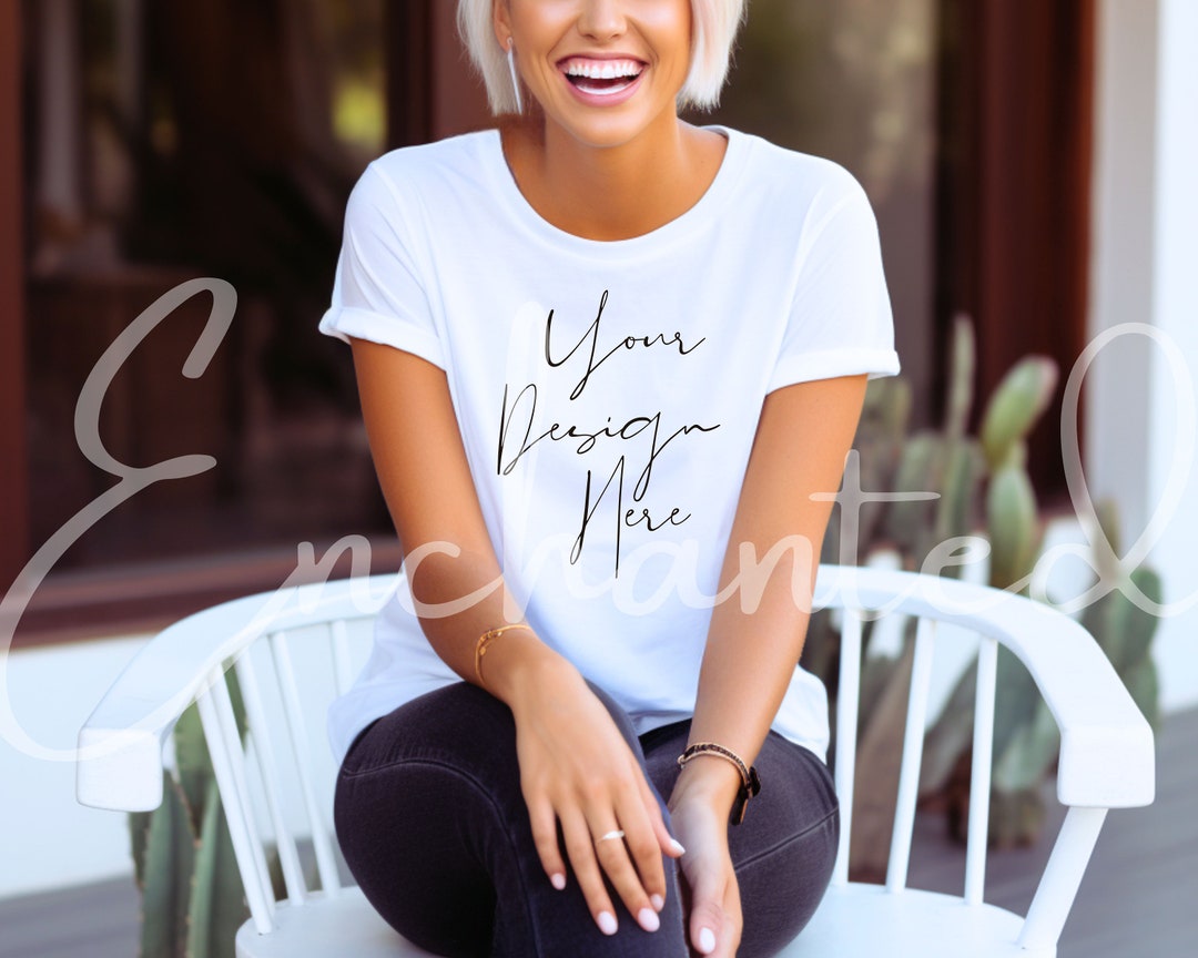 White Shirt Mockup Bella Canvas Mockup Bella Canvas 3001 Mock up White ...