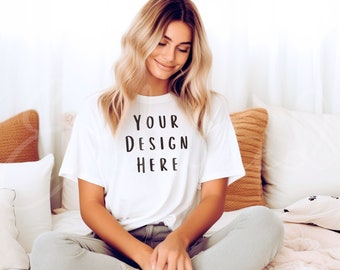 Blanco Bella Canvas 3001 T Shirt Mockup Bella Canvas Shirt Mockup T-shirt Mockup Shirt Mockup White Shirt Mockup Model Mockup Tee Mock Up