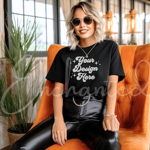 Gildan 64000 Mockup Black Gildan Mockup Gildan 64000 Mockup Bundle Black Tshirt Mockup Gildan Model Mockup Gildan 64000 Shirt TShirt Mockup