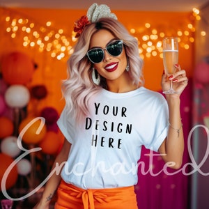 Bella Canvas 3001 Camiseta Mockup Fall Mockup Halloween Mockup Shirt Bella Canvas Shirt White Shirt Mockup Model Mockup Fall Mock Up