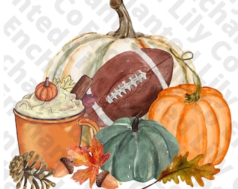 Herfst png, Voetbal PNG, Herfst PNG, Pompoen PNG, seizoen png, Voetbal sublimatie ontwerp, Herfst sublimatie ontwerp, Pompoenen png
