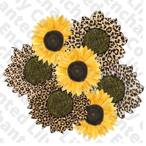 LeopardEn Sonnenblume Png, Herbst Png, Gold Sonnenblume Png, Leopard Print, PNG, Gepard Leopard Sonnenblume, Sublimation Design Download