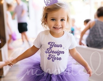 Kids Bella Canvas 3001T Wit T-Shirt Mockup Kids T-Shirt Mockup Meisje TShirt Mockup Kids Mockup Peuter Meisje Mockup Kids Mock-Up