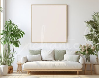Wall Art Mockup Home Interior One Frame Mockup Boho Wall Art Living Room Mockup