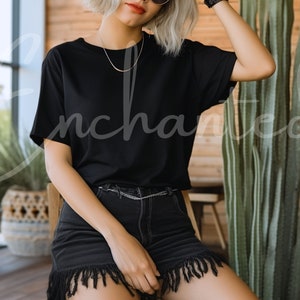 Gildan 64000 Mockup Black Gildan Mockup Gildan 64000 Mockup Bundle Black Tshirt Mockup Gildan Model Mockup Gildan 64000 Shirt TShirt Mockup