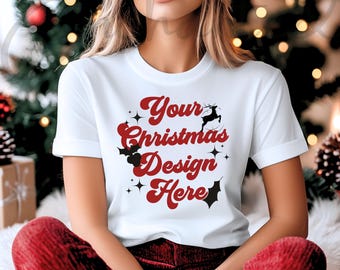 Gildan C1717 White Shirt Mockup TShirt Mockup T-Shirt Mockup Christmas Shirt Mockup Christmas Tee Mockup White Tee Comfort Colors Shirt