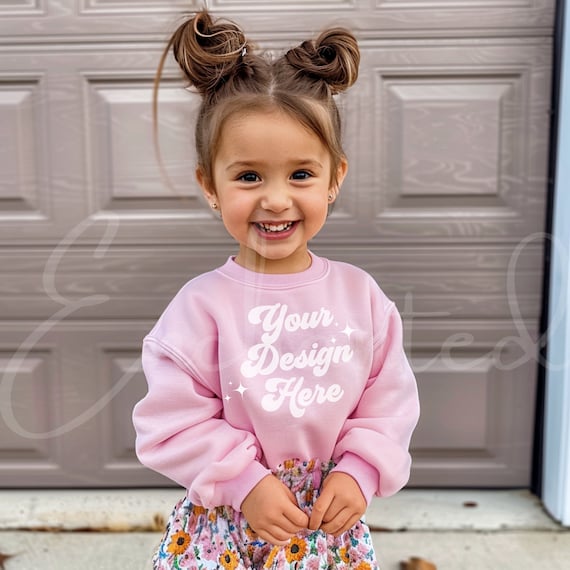 Kids Light Pink Sweatshirt Mockup Kids Sweatshirt Mockup Girl Sweatshirt Mockup Kid Outdoor Mockup Toddler Girl Summer Mockup Kids Mockup
