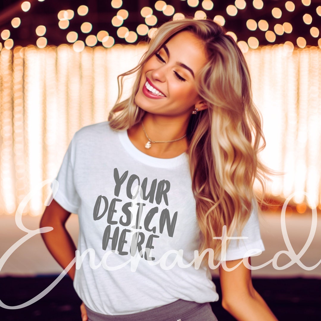 White Shirt Mockup Bella Canvas Mockup Bella Canvas 3001 Mock up White ...