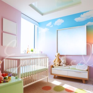 Wall Art Mockup Home Interior 3 Frame Mockup Boho Wall Art Nursery Mockup