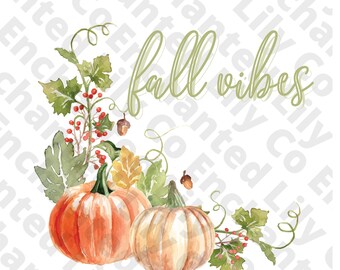 Fall Vibes PNG, Fall Sublimation Design, Citrouille PNG, Fall Png, Sublimation d’automne, Mignon automne png, Conceptions d’automne simples, Retro fall png