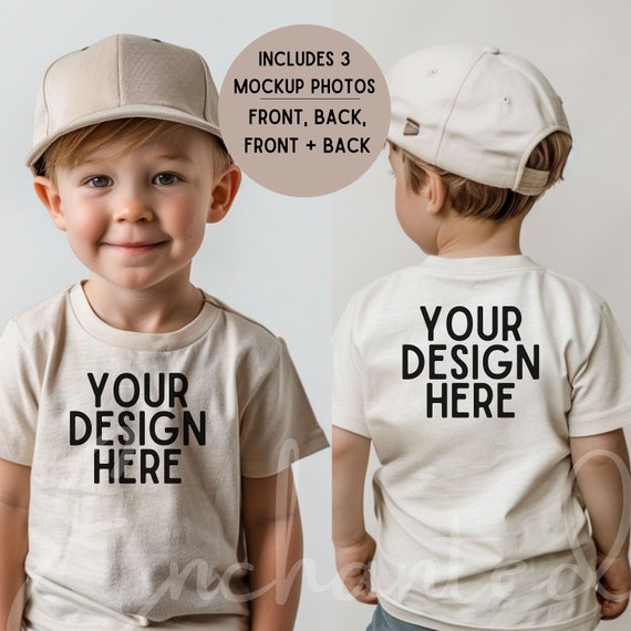 Kids Bella Canvas 3001T Natural T-Shirt Mockup Kids T-Shirt Mockup Boy TShirt Mockup Kids Outdoor Mockup Toddler Boy Summer Mockup