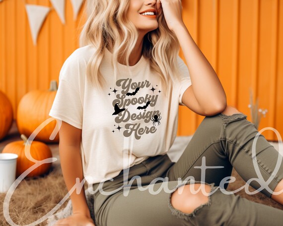 Bella Canvas 3001 TShirt Mockup Bella Canvas 3001 Shirt Soft Cream Shirt Mockup Oversized Mockup Bella Canva Mockup Natural Color Shirt