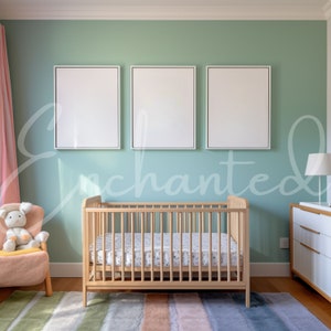 Wall Art Mockup Home Interior 3 Frame Mockup Boho Wall Art Nursery Mockup