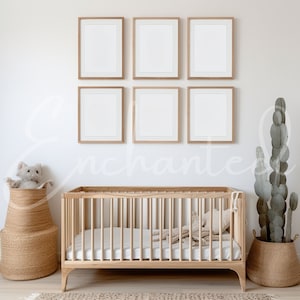 Wall Art Mockup Home Interior 6 Frame Mockup Boho Wall Art Nursery Mockup