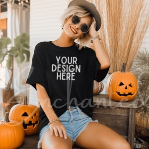 Gildan 64000 Mockup Black Gildan Mockup Gildan 64000 Mockup Bundle Black Tshirt Mockup Gildan Model Mockup Gildan 64000 Shirt Fall Mockup