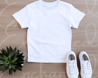 Weißes Shirt Kinder Mockup Bella Canvas 3001T Mockup Weißes 3001 Shirt Mockup Kleinkind Tshirt Mockup Bella Canvas Mockup Boho Mockup Flat Lay