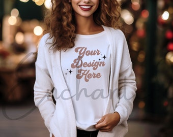 Bella Canvas 3001 Camiseta Maqueta Bella Canvas Camisa Blanca Camiseta Maqueta Camisa Maqueta Camisa Blanca Maqueta Modelo Maqueta Paquete Maqueta Camisa