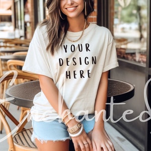 Ivory Comfort Colors C1717 Mockup Ivory Shirt Mockup TShirt Gildan Mockup Bundle Mockup Shirt Mock up Comfort Colors Mockup Gildan Mockup