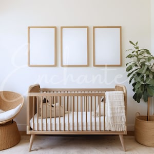 Wall Art Mockup Home Interior 3 Frame Mockup Boho Wall Art Nursery Mockup