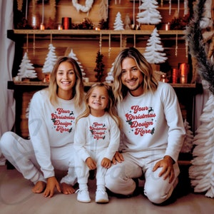 Christmas Mockup for Christmas Mock up for Christmas Family Mockup Gildan White Sweatshirt Mockup 18000 Mockup Christmas Sweatshirt 18000b