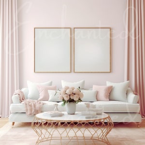 Home Interior 2 Frame Mockup Wall Art Mock up