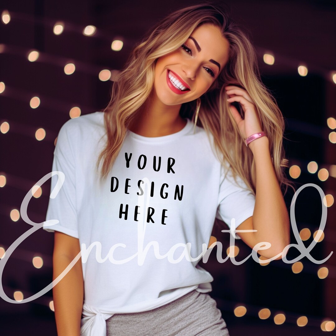White Shirt Mockup Bella Canvas Mockup Bella Canvas 3001 Mock up White ...
