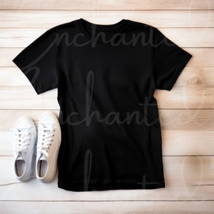 Black Shirt Mockup Flat Lay Mockup Bella Canvas Mockup Black Tshirt Mockup Black T-Shirt Mockup