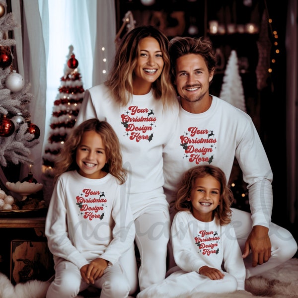 Christmas Mockup for Christmas Mock up for Christmas Family Mockup Gildan White Sweatshirt Mockup 18000 Mockup Christmas Sweatshirt 18000b