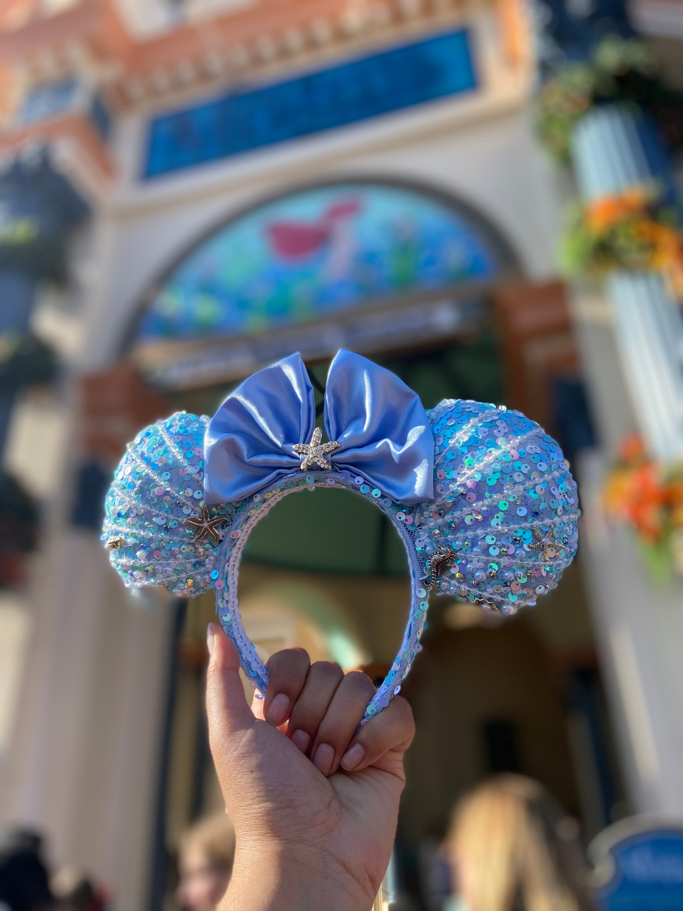 Mermaid Blue shell ears