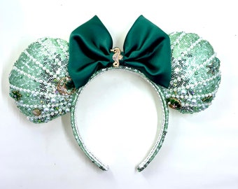 Green Mermaid Shell Ears