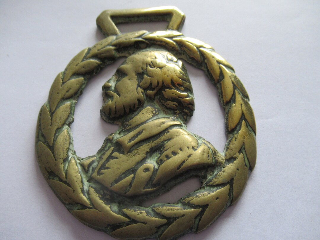 Vintage Horse Brass William Shakespeare Etsy