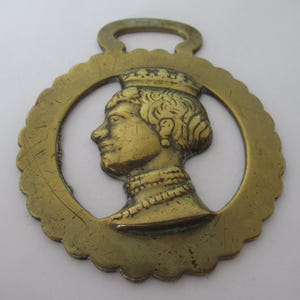 Antique Horse Brass Of Queen Mary Jubilee 1911 - 1920 Souvenir Martingale Medallion
