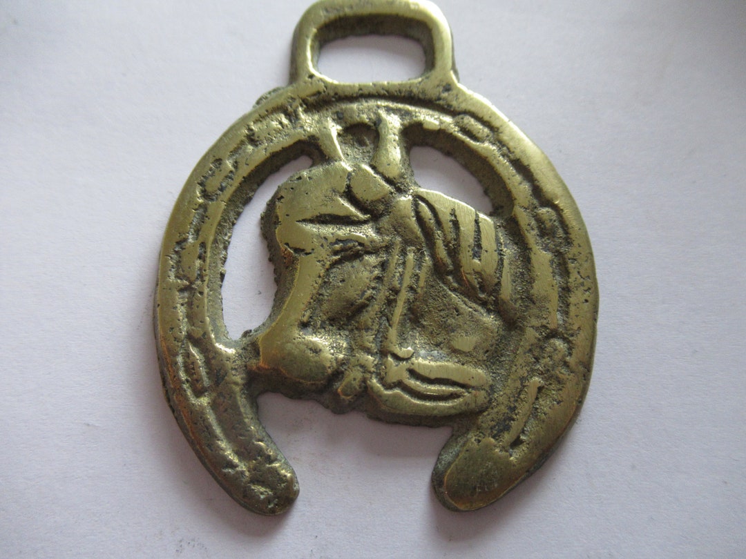 Vintage Horse Brass SUBSTANDARD Miniature Pony Brass Horse Head Inside